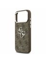 Guess Guess PU 4G Metal Logo Zadní Kryt pro iPhone 17 Pro Max Silver Brown
