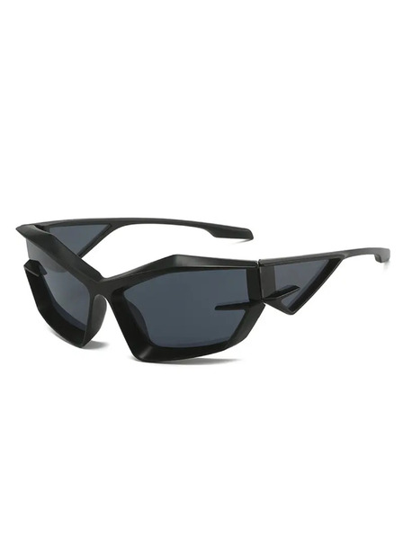 VEYREY VeyRey Unisex futuristické sluneční brýle Calictor černé univerzální