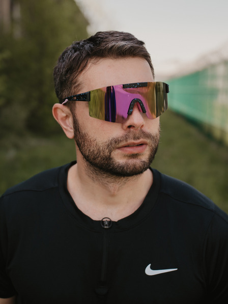 VEYREY Fialové unisex polarizační sportovní sluneční brýle VeyRey Sesto