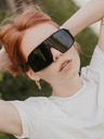 VEYREY Černé unisex polarizační sportovní sluneční brýle VeyRey Gisilbert