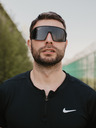 VEYREY Černé unisex polarizační sportovní sluneční brýle VeyRey Gisilbert