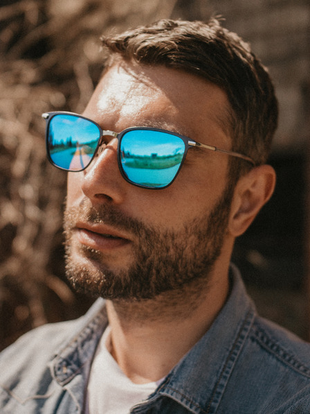 VEYREY Stříbrné unisex polarizační sluneční brýle Veyrey Tickles