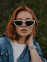 VEYREY Bílé unisex sluneční brýle VeyRey Steampunk Telos