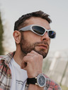 VEYREY Bílé unisex sluneční brýle VeyRey Steampunk Telos