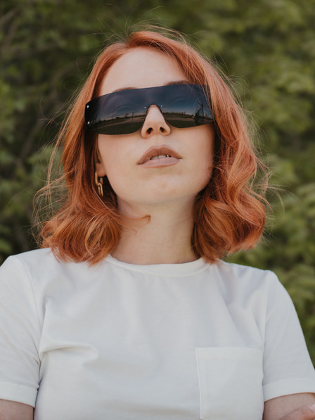 VEYREY Černé unisex sluneční brýle VeyRey Binneon
