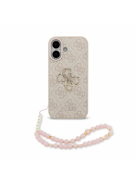 Guess Guess PU 4G Metal Logo Strap Zadní Kryt pro iPhone 17 Pink