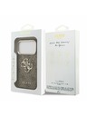 Guess Guess PU Leather 4G Metal Logo Gold Frame Zadní Kryt pro iPhone 17 Pro Brown