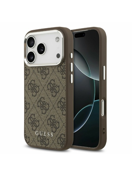 Guess Guess 4G MagSafe Zadní Kryt pro iPhone 17 Pro Brown