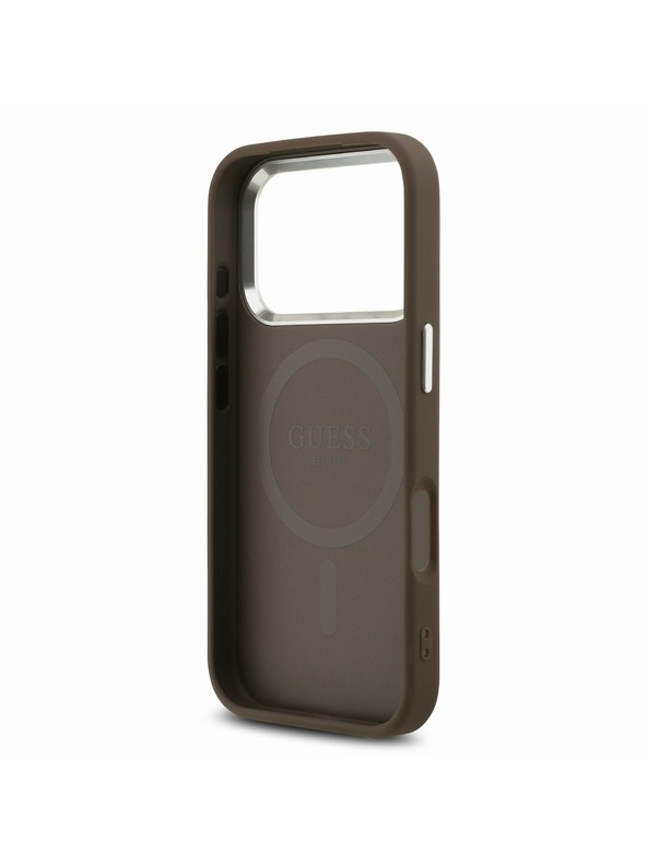 Guess Guess 4G MagSafe Zadní Kryt pro iPhone 17 Pro Brown