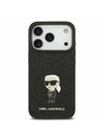 Karl Lagerfeld Karl Lagerfeld Fixed Glitter Metal Ikonik Zadní Kryt pro iPhone 17 Pro Black