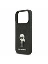 Karl Lagerfeld Karl Lagerfeld Fixed Glitter Metal Ikonik Zadní Kryt pro iPhone 17 Pro Black