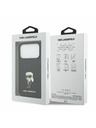 Karl Lagerfeld Karl Lagerfeld Fixed Glitter Metal Ikonik Zadní Kryt pro iPhone 17 Pro Black