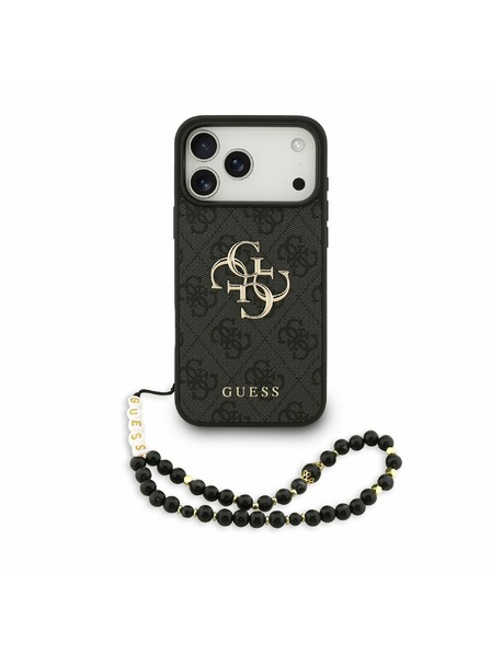 Guess Guess PU 4G Metal Logo Strap Zadní Kryt pro iPhone 17 Pro Max Black