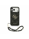 Guess Guess PU 4G Metal Logo Strap Zadní Kryt pro iPhone 17 Pro Max Black