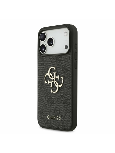 Guess Guess PU 4G Metal Logo Strap Zadní Kryt pro iPhone 17 Pro Max Black