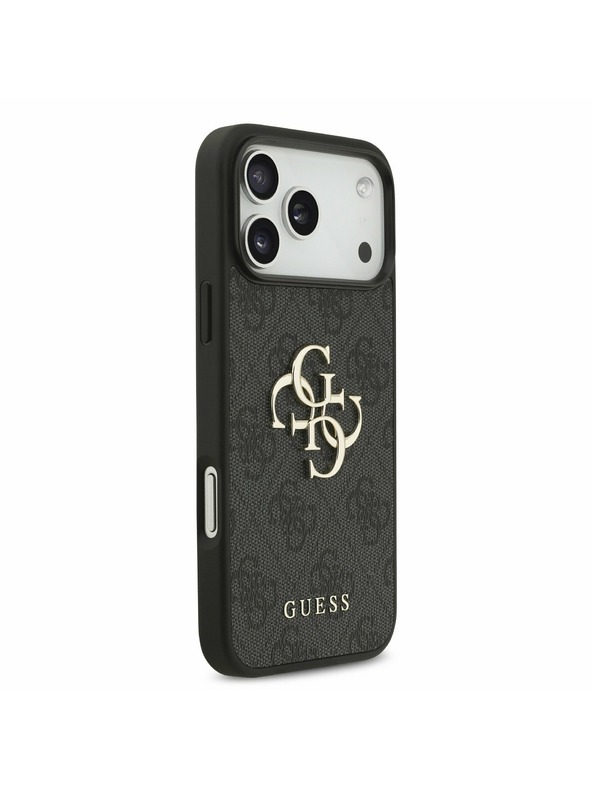 Guess Guess PU 4G Metal Logo Strap Zadní Kryt pro iPhone 17 Pro Max Black