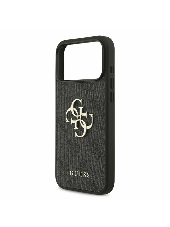 Guess Guess PU 4G Metal Logo Strap Zadní Kryt pro iPhone 17 Pro Max Black