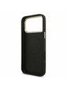 Guess Guess PU Leather 4G Strass Triangle Logo Gold Frame MagSafe Zadní Kryt pro iPhone 17 Pro Max Black