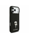 Karl Lagerfeld Karl Lagerfeld Liquid Silicone Metal Ikonik Zadní Kryt pro iPhone 17 Pro Max Black