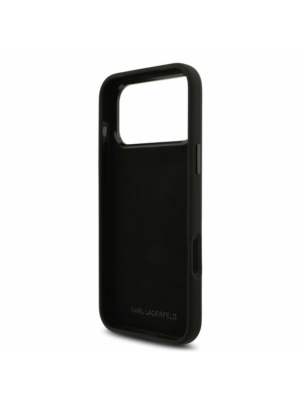 Karl Lagerfeld Karl Lagerfeld Liquid Silicone Metal Ikonik Zadní Kryt pro iPhone 17 Pro Max Black