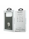 Karl Lagerfeld Karl Lagerfeld Liquid Silicone Metal Ikonik Zadní Kryt pro iPhone 17 Pro Max Black