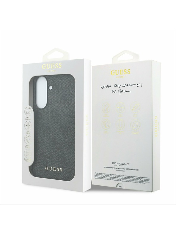 Guess Guess 4G Charm Zadní Kryt pro Samsung Galaxy A37 Black
