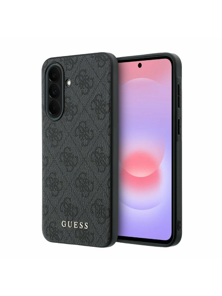 Guess Guess PU 4G Metal Classic Logo Zadní Kryt pro Samsung Galaxy A37 Grey