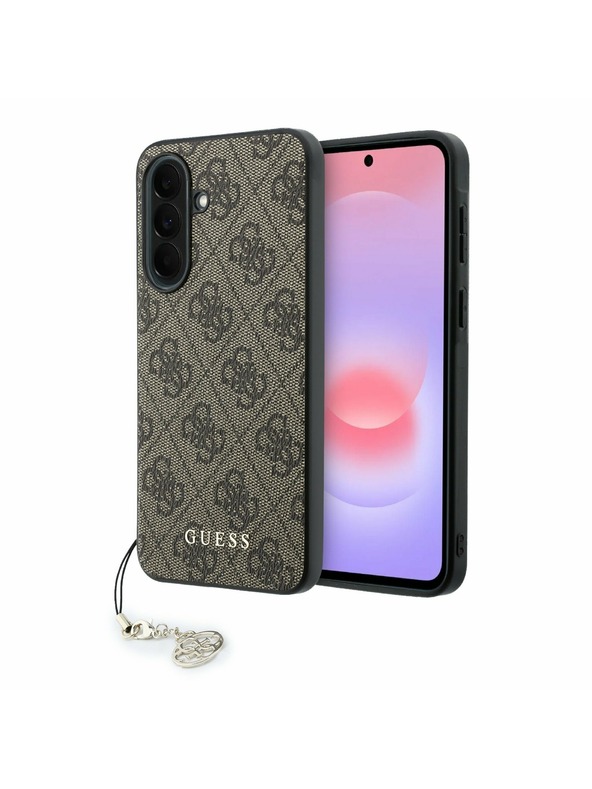Guess Guess 4G Charm Zadní Kryt pro Samsung Galaxy A37 Brown