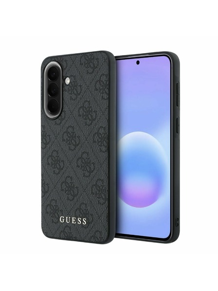 Guess Guess PU 4G Metal Classic Logo Zadní Kryt pro Samsung Galaxy A57 Grey