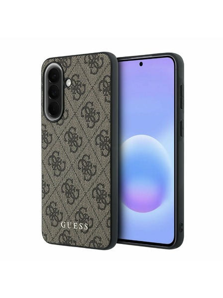 Guess Guess PU 4G Metal Classic Logo Zadní Kryt pro Samsung Galaxy A57 Brown