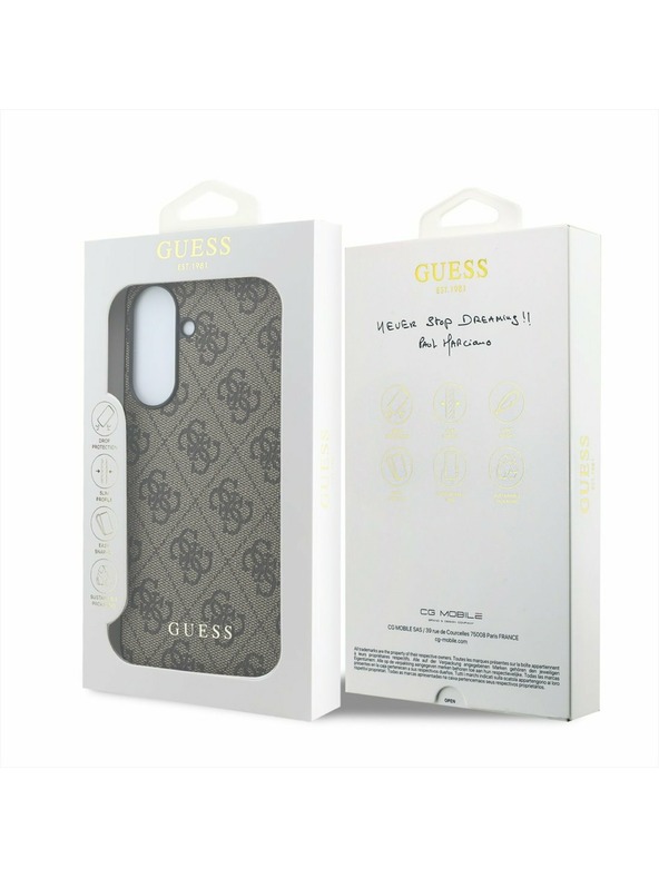 Guess Guess 4G Charm Zadní Kryt pro Samsung Galaxy A57 Brown