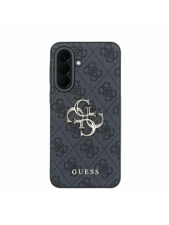 Guess Guess PU 4G Metal Logo Zadní Kryt pro Samsung Galaxy A37 Grey