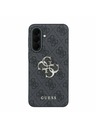 Guess Guess PU 4G Metal Logo Zadní Kryt pro Samsung Galaxy A37 Grey