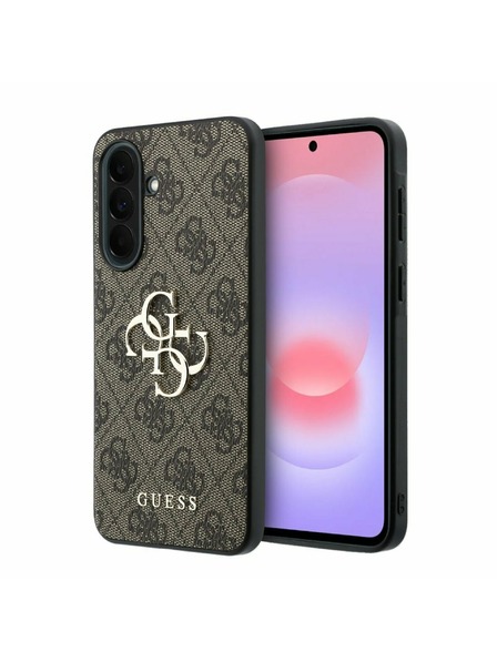 Guess Guess PU 4G Metal Logo Zadní Kryt pro Samsung Galaxy A37 Brown