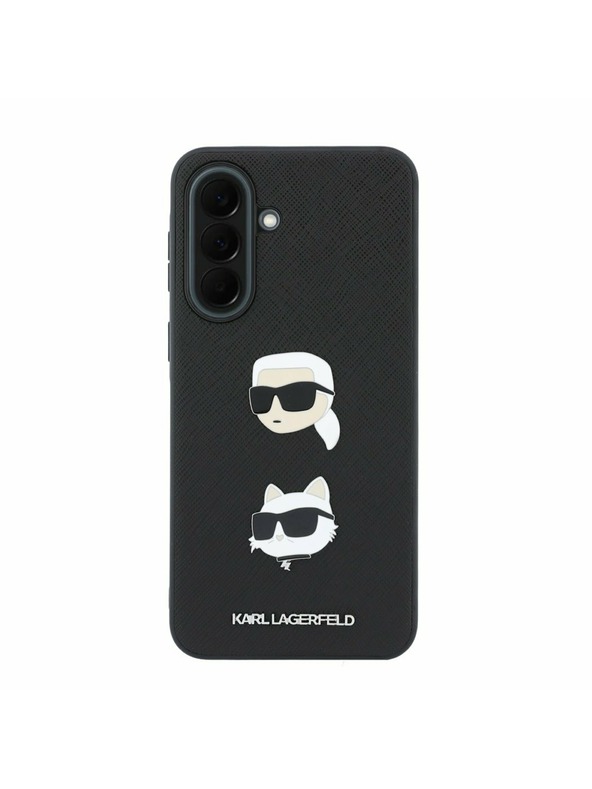 Karl Lagerfeld Karl Lagerfeld Liquid Silicone Metal Karl and Choupette Zadní Kryt pro Samsung Galaxy A37 Black