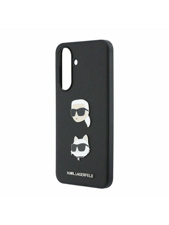 Karl Lagerfeld Karl Lagerfeld Liquid Silicone Metal Karl and Choupette Zadní Kryt pro Samsung Galaxy A37 Black