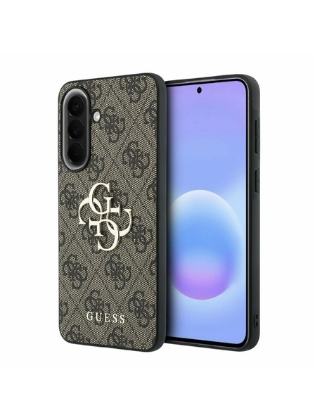 Guess Guess PU 4G Metal Logo Zadní Kryt pro Samsung Galaxy A57 Brown