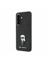 Karl Lagerfeld Karl Lagerfeld Fixed Glitter Metal Ikonik Zadní Kryt pro Samsung Galaxy A57 Black