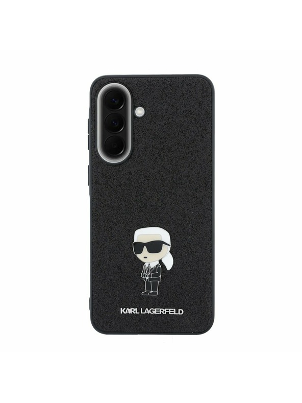 Karl Lagerfeld Karl Lagerfeld Fixed Glitter Metal Ikonik Zadní Kryt pro Samsung Galaxy A57 Black