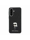 Karl Lagerfeld Karl Lagerfeld Fixed Glitter Metal Ikonik Zadní Kryt pro Samsung Galaxy A57 Black