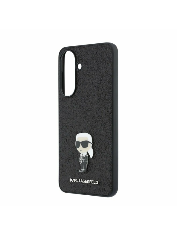 Karl Lagerfeld Karl Lagerfeld Fixed Glitter Metal Ikonik Zadní Kryt pro Samsung Galaxy A57 Black