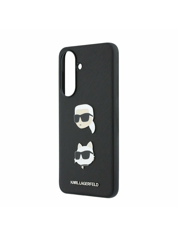 Karl Lagerfeld Karl Lagerfeld Liquid Silicone Metal Karl and Choupette Zadní Kryt pro Samsung Galaxy A57 Black