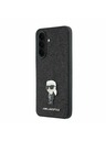 Karl Lagerfeld Karl Lagerfeld Fixed Glitter Metal Ikonik Zadní Kryt pro Samsung Galaxy A37 Black