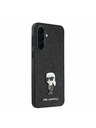 Karl Lagerfeld Karl Lagerfeld Fixed Glitter Metal Ikonik Zadní Kryt pro Samsung Galaxy A37 Black