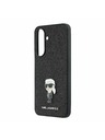 Karl Lagerfeld Karl Lagerfeld Fixed Glitter Metal Ikonik Zadní Kryt pro Samsung Galaxy A37 Black