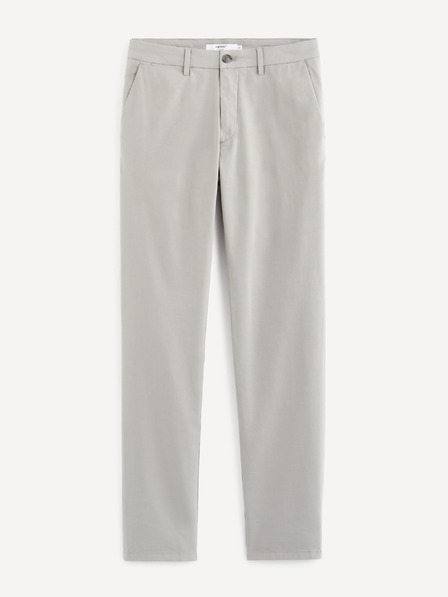 Celio Světle šedé pánské kalhoty Celio