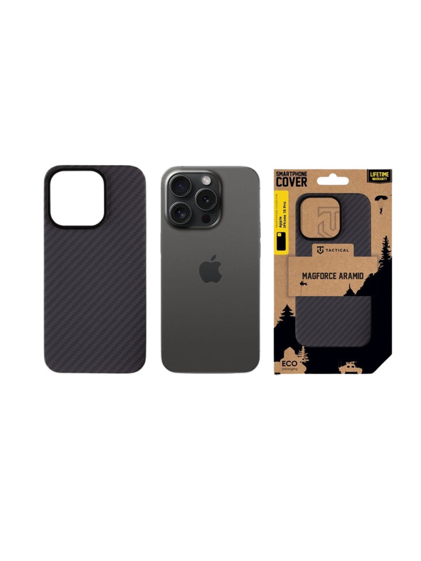 Tactical Tactical MagForce Aramid Kryt pro Apple iPhone 15 Pro Black