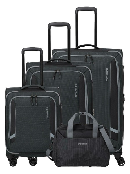 Travelite Sada cestovních kufrů Travelite Corsiica S,M,L,BB Black