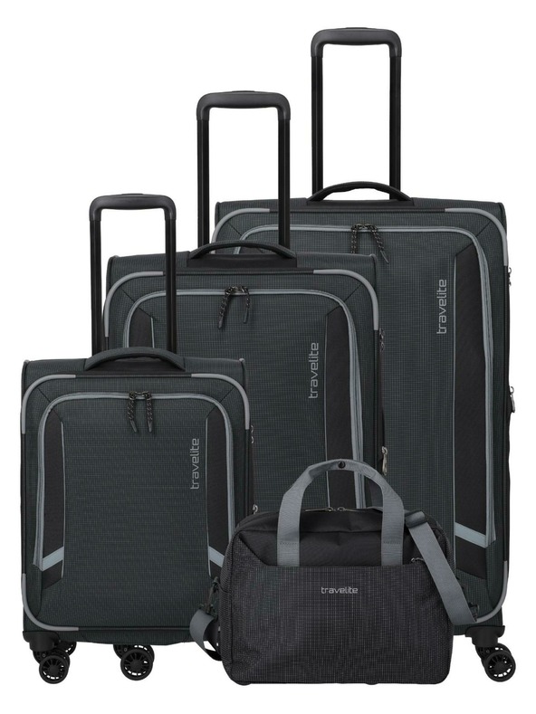 Travelite Sada cestovních kufrů Travelite Corsiica S,M,L,BB Black