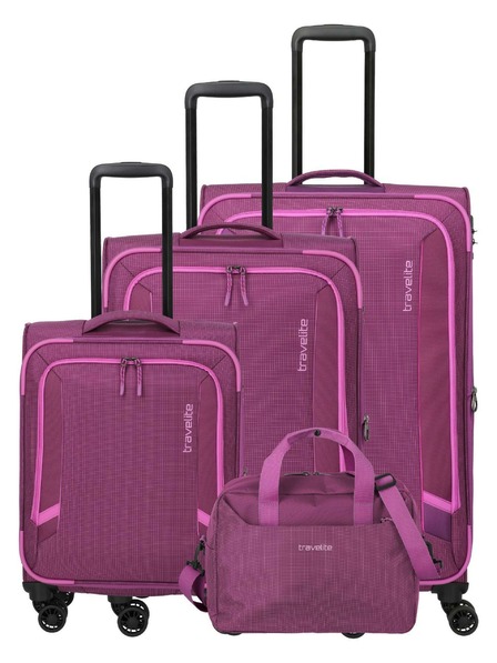 Travelite Sada cestovních kufrů Travelite Corsiica S,M,L,BB Pink